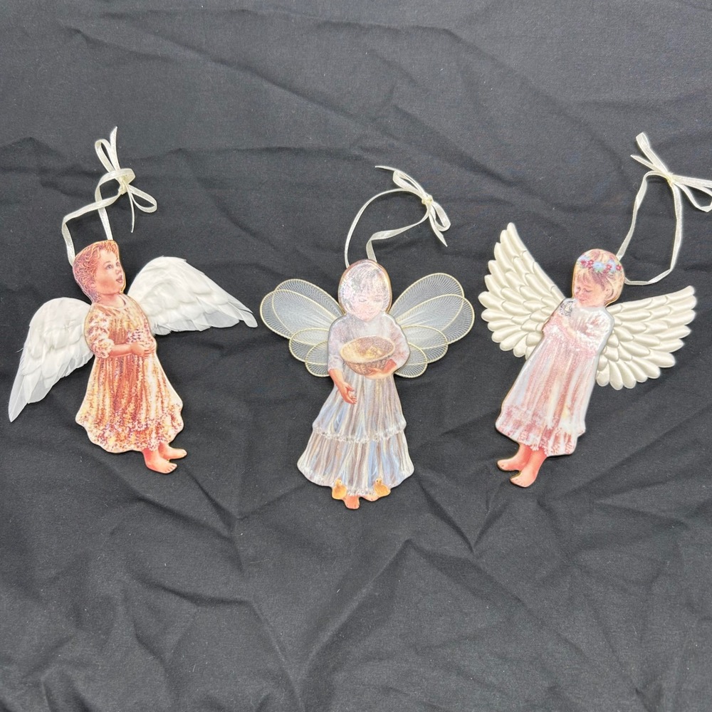 Dona Gelsinger Heaven Sent Angels Ornaments Bradford Editions‎ Lot of 3